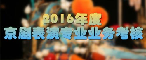 曰屄屄网国家京剧院2016年度京剧表演专业业务考...